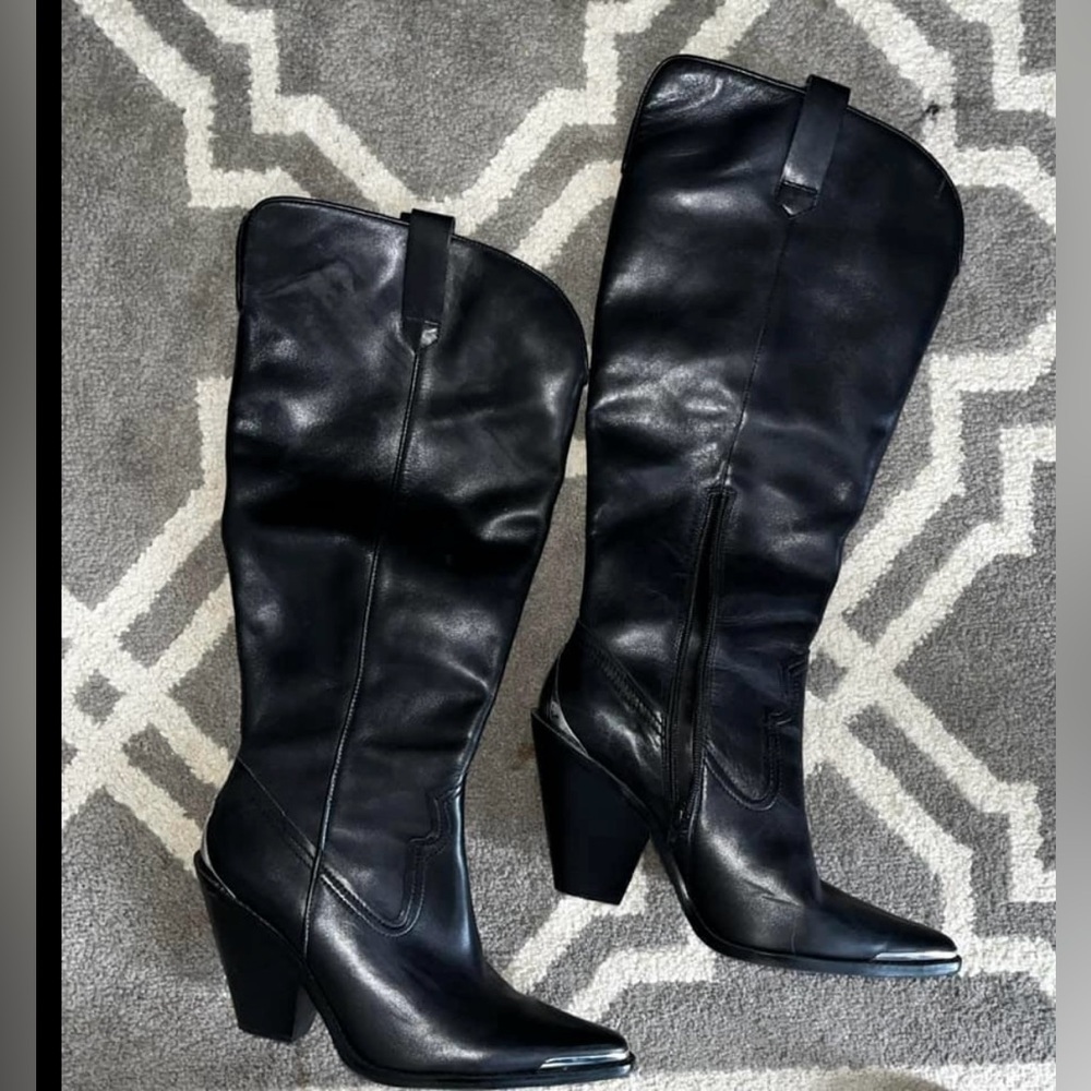 Gianni Bini Black Heeled Boots - Picture 2 of 4
